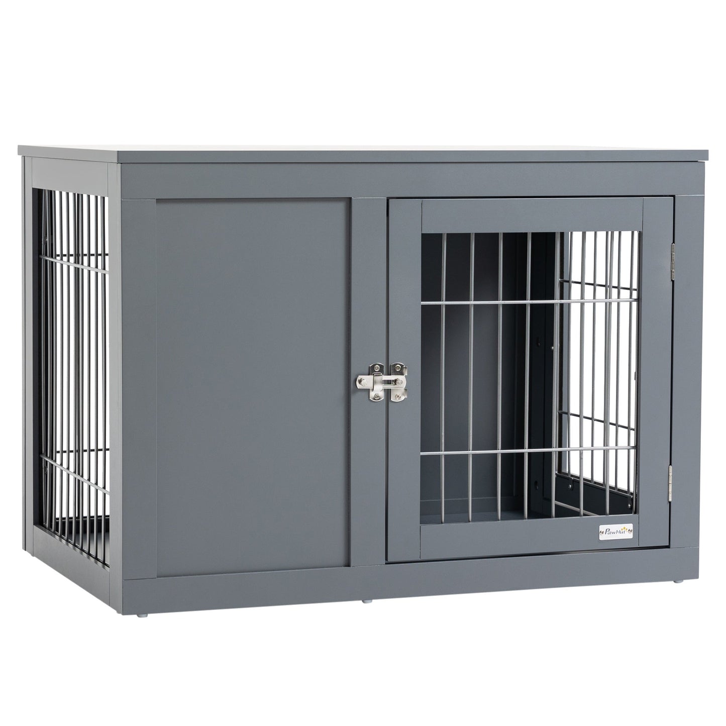 Dog Cage Furniture Metal Indoor Pet Cage Cage, Double Door End Table,