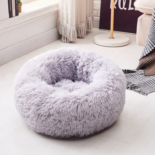 Super Soft Long Plush Comfy Calming Pet Bed